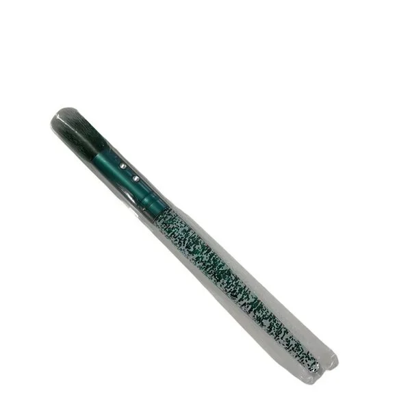 SLMissGlam New Green Teal Glitter Synthetic Pro Round Blusher Blush P40 Brush - Picture 3 of 6